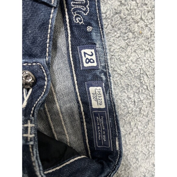 Miss me Boot cut distressed medium wash jeans Y2K Sz 28 - Picture 6 of 7